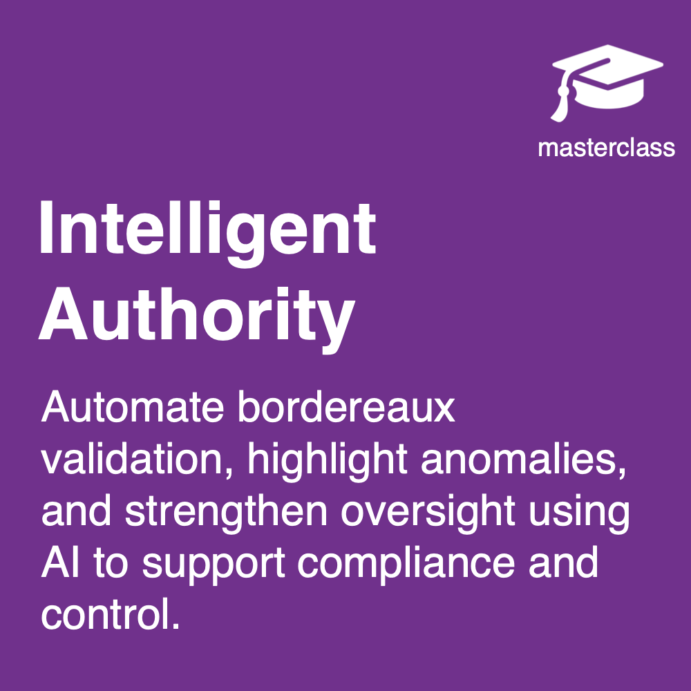 Intelligent Authority masterclass: use AI to validate bordereaux, identify anomalies and strengthen delegated authority oversight.