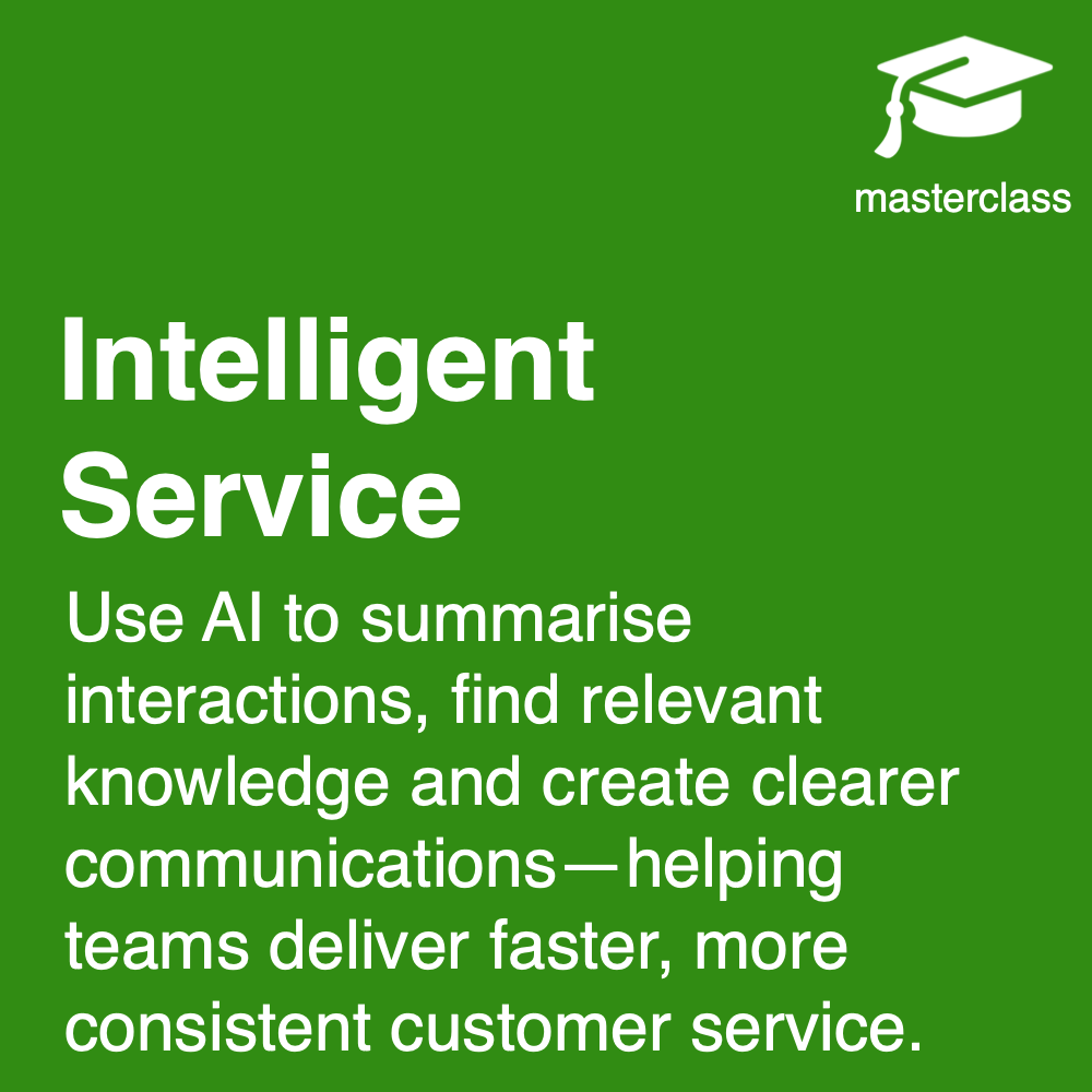 Intelligent Service: use AI to support faster, clearer and more consistent financial services customer service